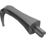 15107 - Appendage Bony Large with Axle (Leg / Rib / Tail)