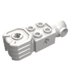 47431 - Technic, Brick Modified 2 x 2 with Axle Hole, Rotation Joint Ball Half Vertical, and Fist