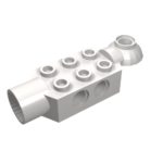 47454 - Technic, Brick Modified 2 x 3 with Pin Holes, Rotation Joint Ball Half Horizontal, and Rotation Joint Socket