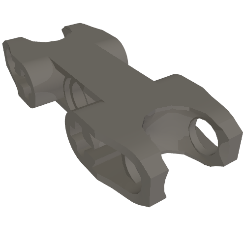 89650 - Technic, Axle and Pin Connector 2 x 5 with 2 Ball Joint Sockets, Closed Sides, Open Axle Holes