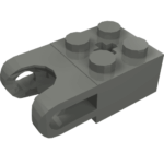 92013 - Technic, Brick Modified 2 x 2 with Ball Socket and Axle Hole - Straight Forks with Round Ends and Open Sides